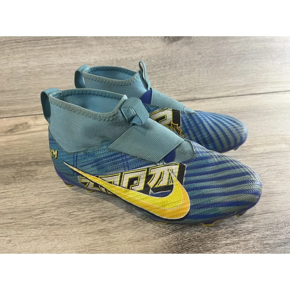 Kids Nike Jr‎ Zoom Superfly 9 Pro KM FG DX3663-400 Cleats Youth Boys Size 4.5 Y